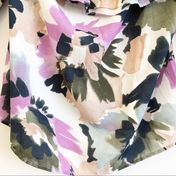 J. CREW MERCANTILE NWT Ruffle Off the Shoulder Top Size Medium in Floral Print - Picture 8 of 16